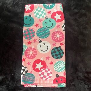 Deborah Connolly Pink and Green Smiley Face Towel